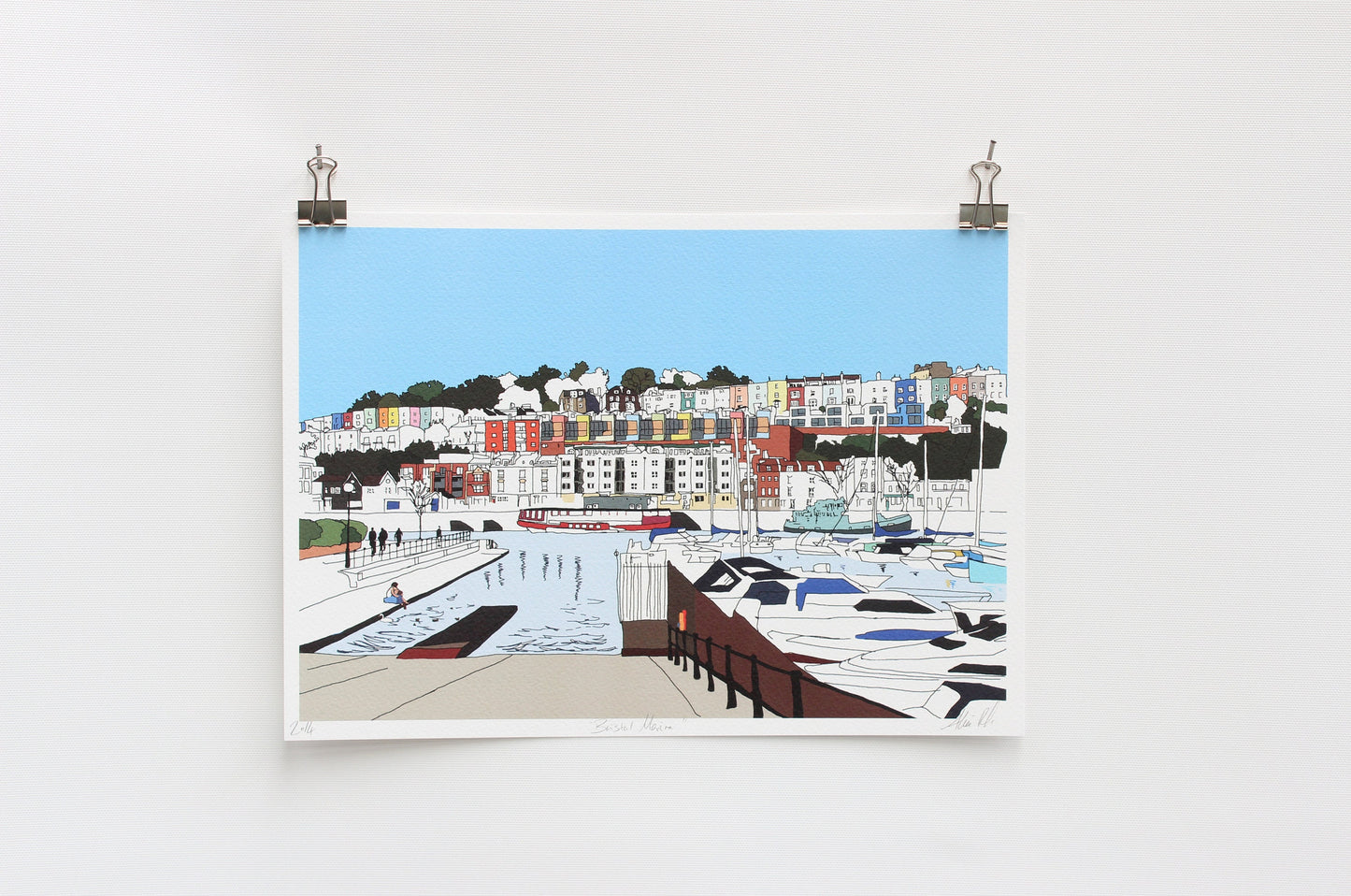Bristol Marina digital Print wall art
