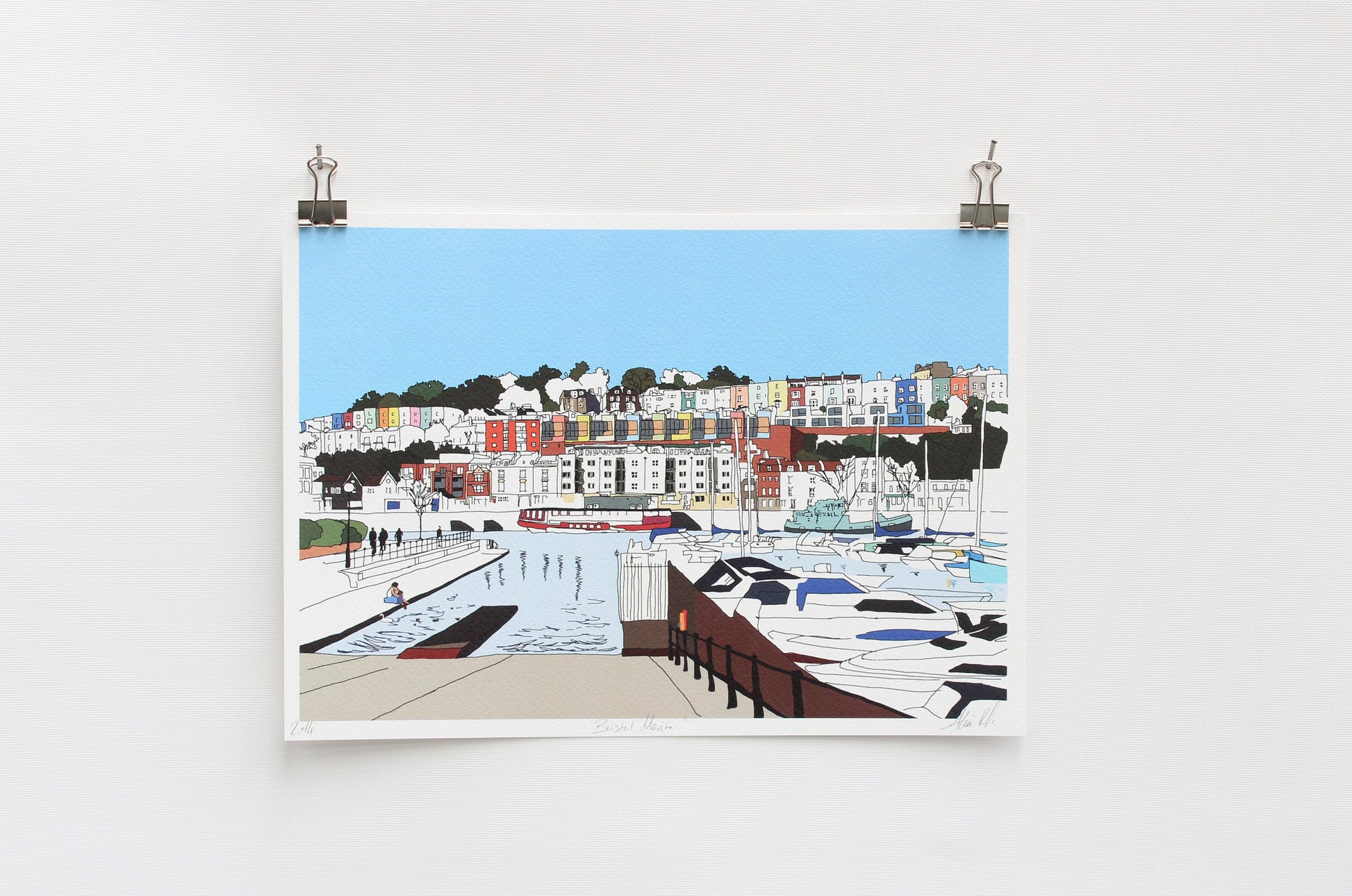 Bristol Marina digital Print wall art