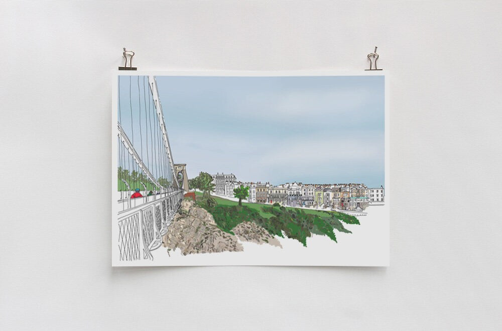 Bristol Sion Hill digital Print wall art
