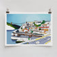 Bristol Views over Clifton portway and the Suspension Bridge Print