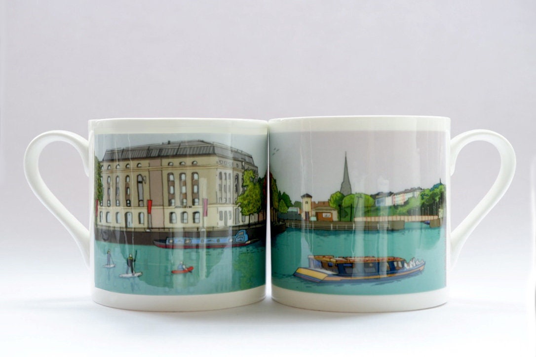 Bristol's Arnolfini Bone China Mug | Bristol Mug | Bristol Drawing | Bristol Illustration