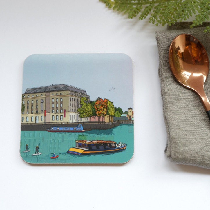 Bristol's Arnolfini and Harbourside Coaster | Bristol Coaster | Table coaster | Bristol Art
