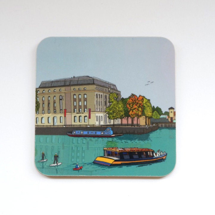 Bristol's Arnolfini and Harbourside Coaster | Bristol Coaster | Table coaster | Bristol Art