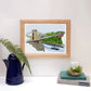 Bristol's Clifton Suspension Bridge and the ss Great Britain digital Print wall art