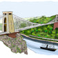 Bristol's Clifton Suspension Bridge and the ss Great Britain digital Print wall art