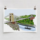 Bristol's Clifton Suspension Bridge and the ss Great Britain digital Print wall art