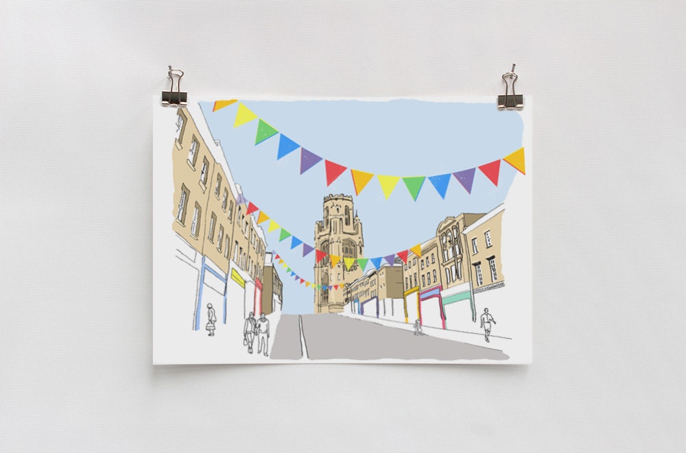 Bristol's Colourful Park Street Print wall art