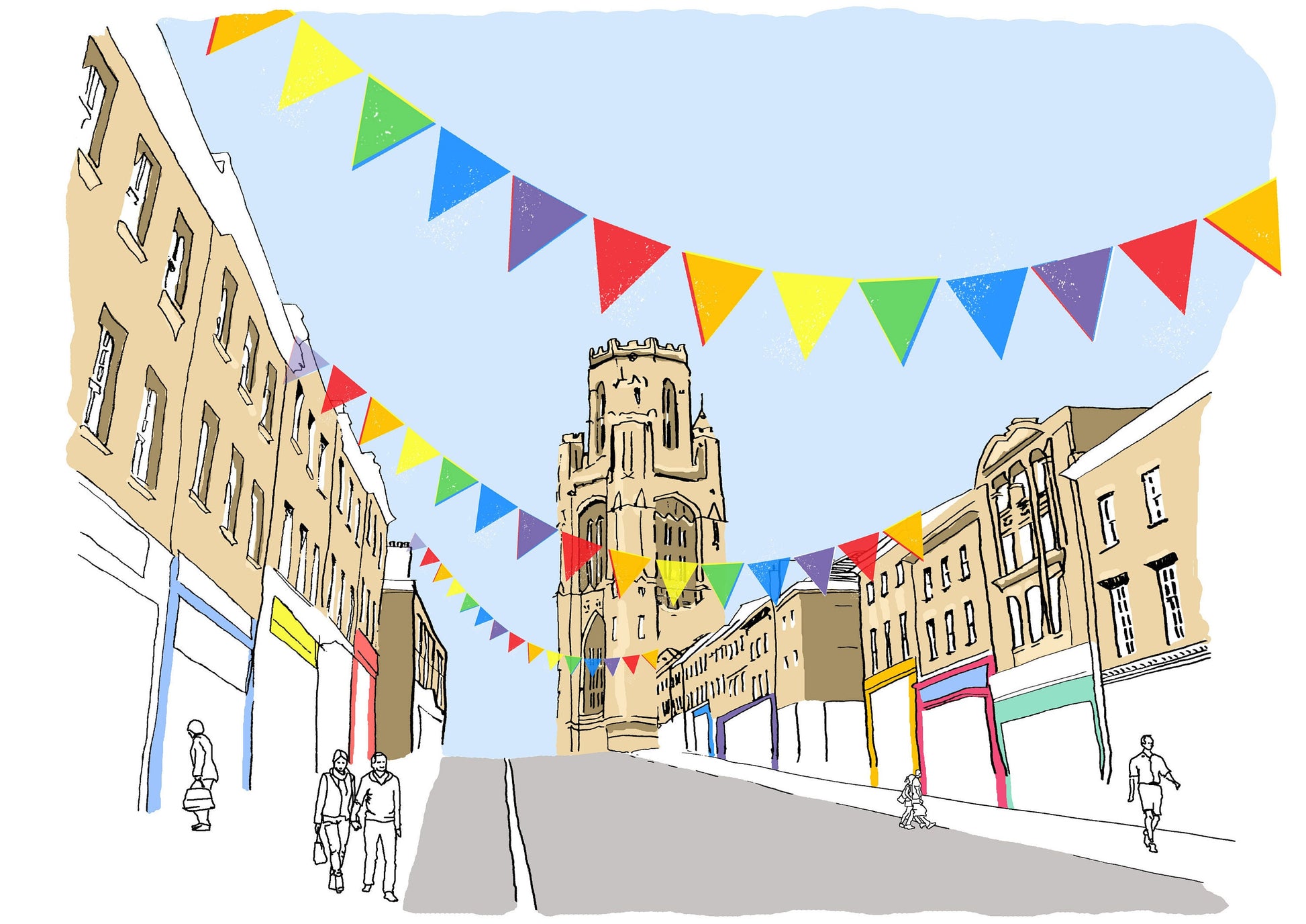 Bristol's Colourful Park Street Print wall art