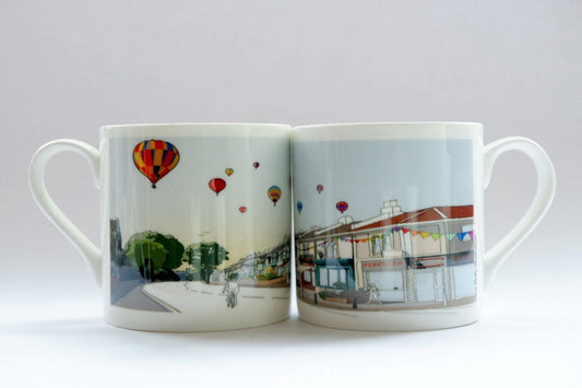 Bristol's Gloucester Road Bone China Mug | Bristol Mug | Bristol Drawing | Bristol Illustration