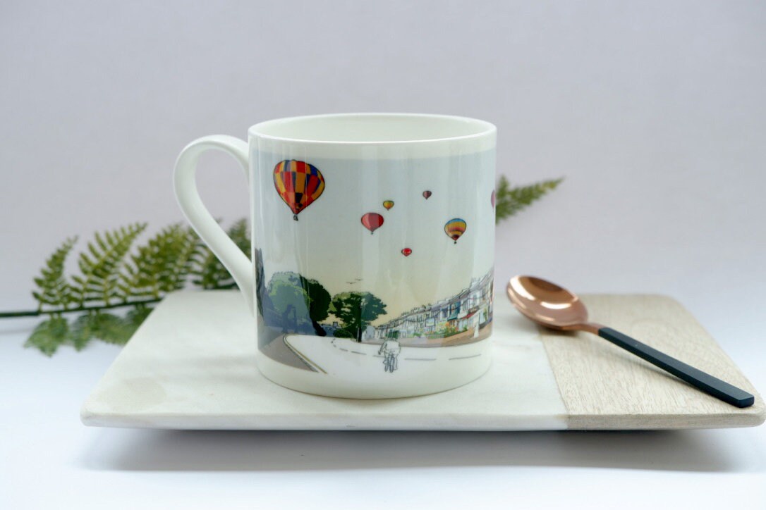 Bristol's Gloucester Road Bone China Mug | Bristol Mug | Bristol Drawing | Bristol Illustration