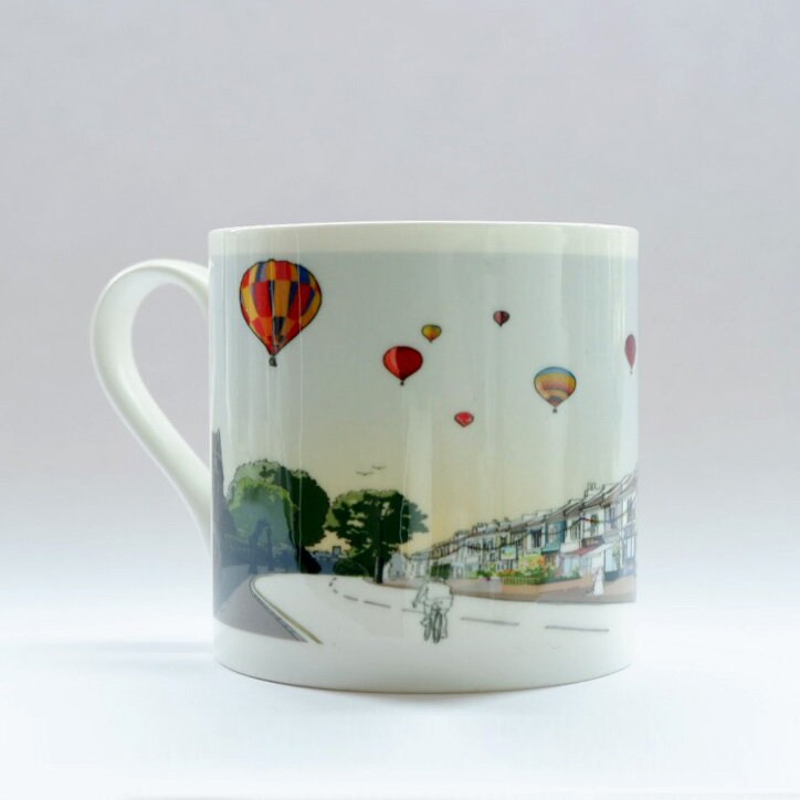 Bristol's Gloucester Road Bone China Mug | Bristol Mug | Bristol Drawing | Bristol Illustration