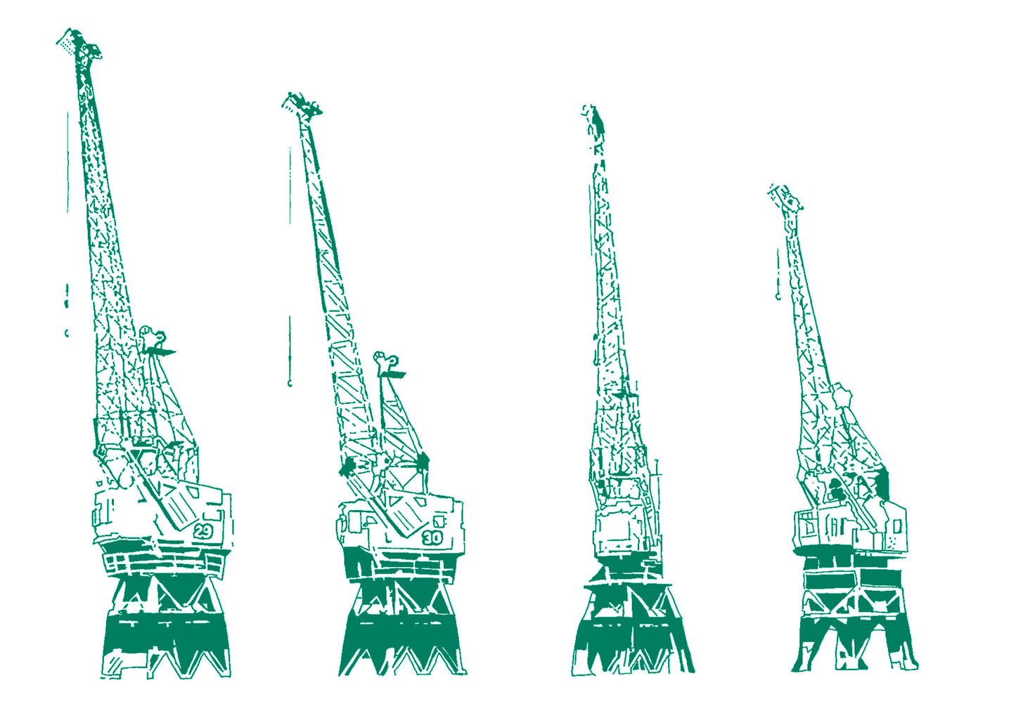 Bristol's Harbourside Cranes digital print wall art