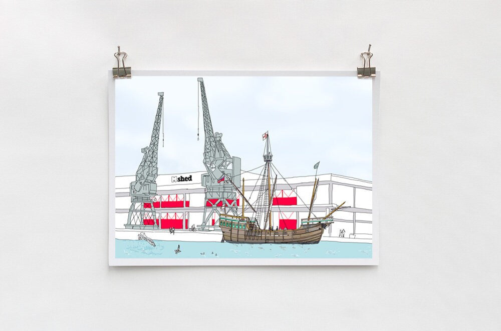 Bristol's The Matthew ship digital Print wall art