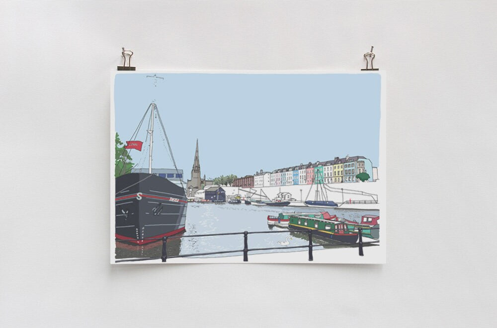 Bristol's The Thekla ship digital Print wall art