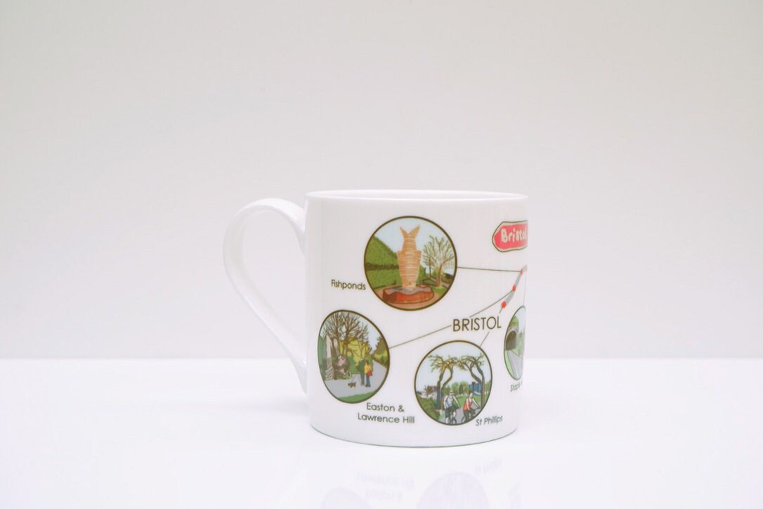 Bristol to Bath cycle path Bone China Mug | Bristol Mug | Bath mug | bone china mug | cycling mug |  bike mug