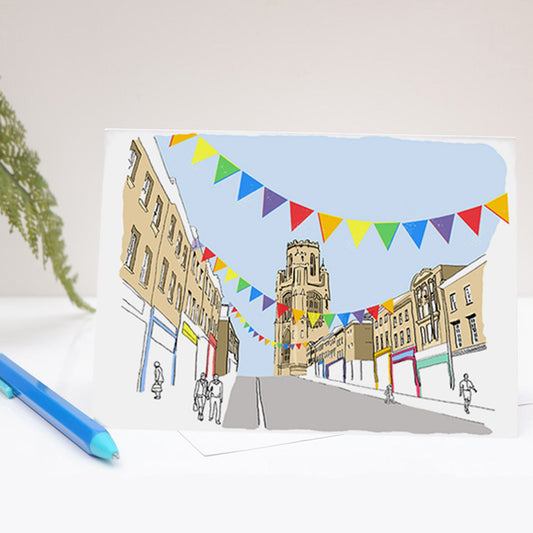 Colourful Park Street Greetings Card
