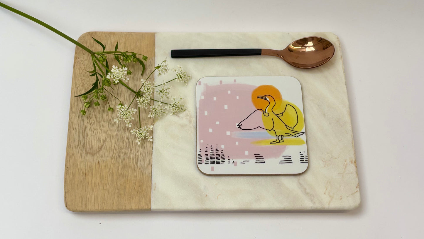 Cormorant Song Coaster