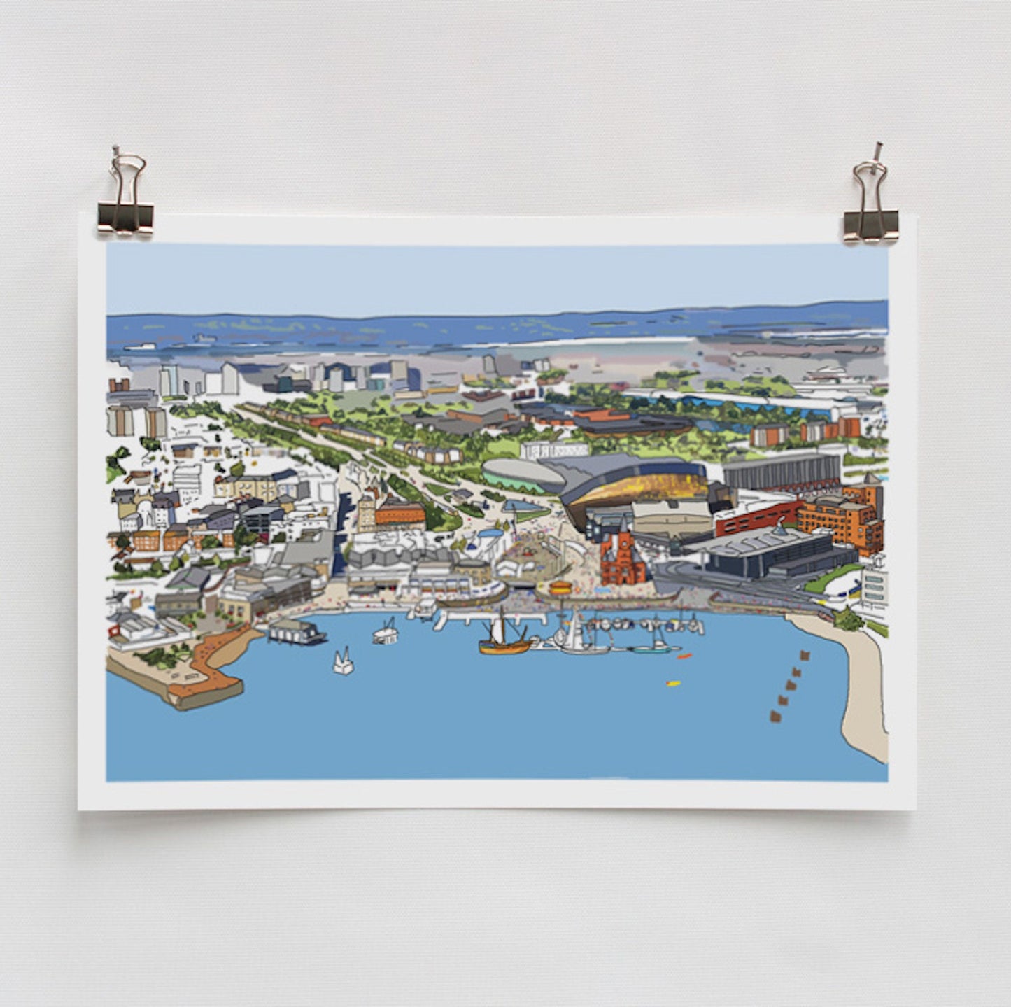 Digital Print of Cardiff Bay