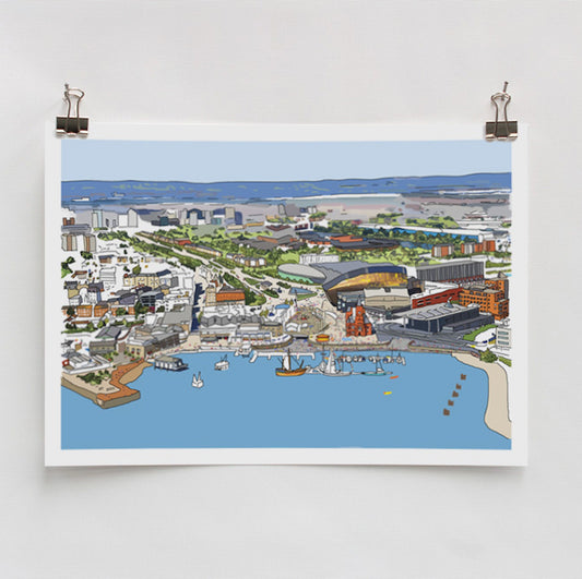 Digital Print of Cardiff Bay