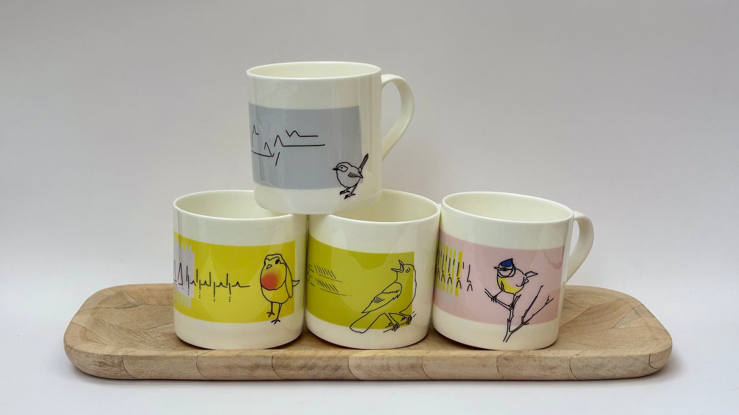 Garden Bird Song Set Bone China Mug