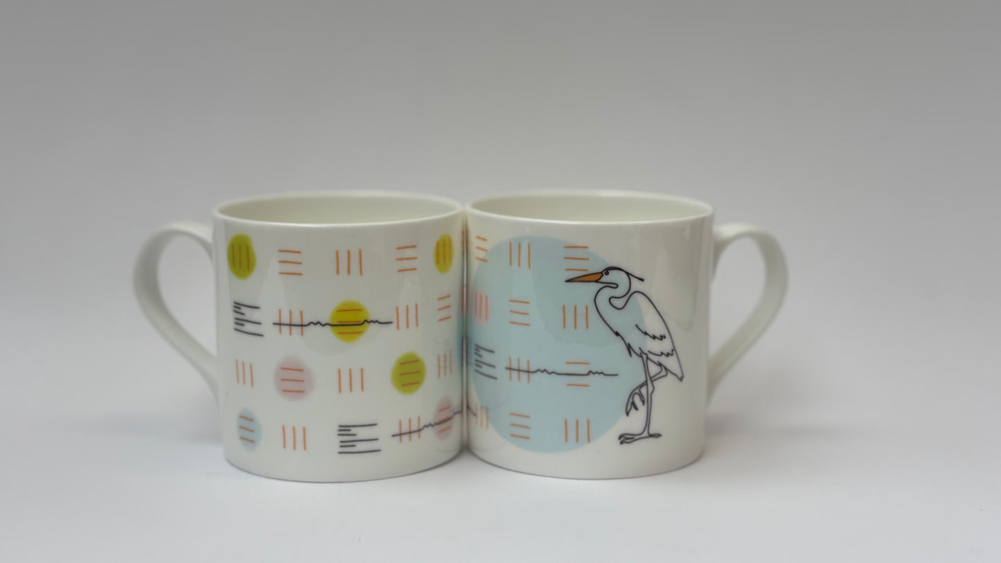 Water Bird Song Set Bone China Mug