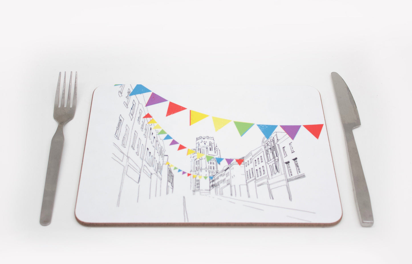Park Street, Bistol colourful Bunting Placemat
