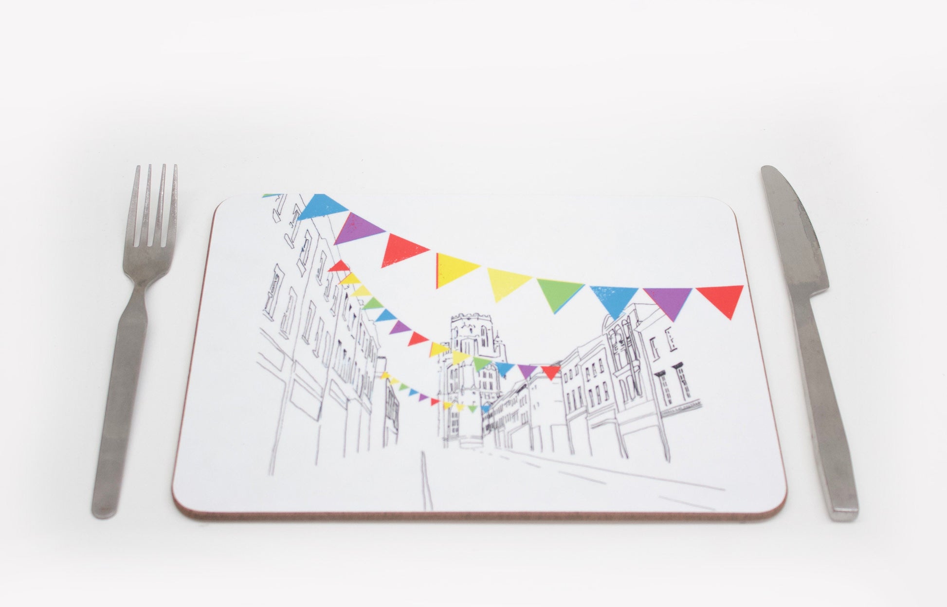Park Street, Bistol colourful Bunting Placemat