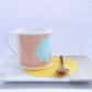 Pink Bone China Mug - Abstract Painting Collection