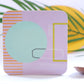 Abstract painting design coaster - Pink
