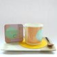 Pink Bone China Mug - Abstract Painting Collection
