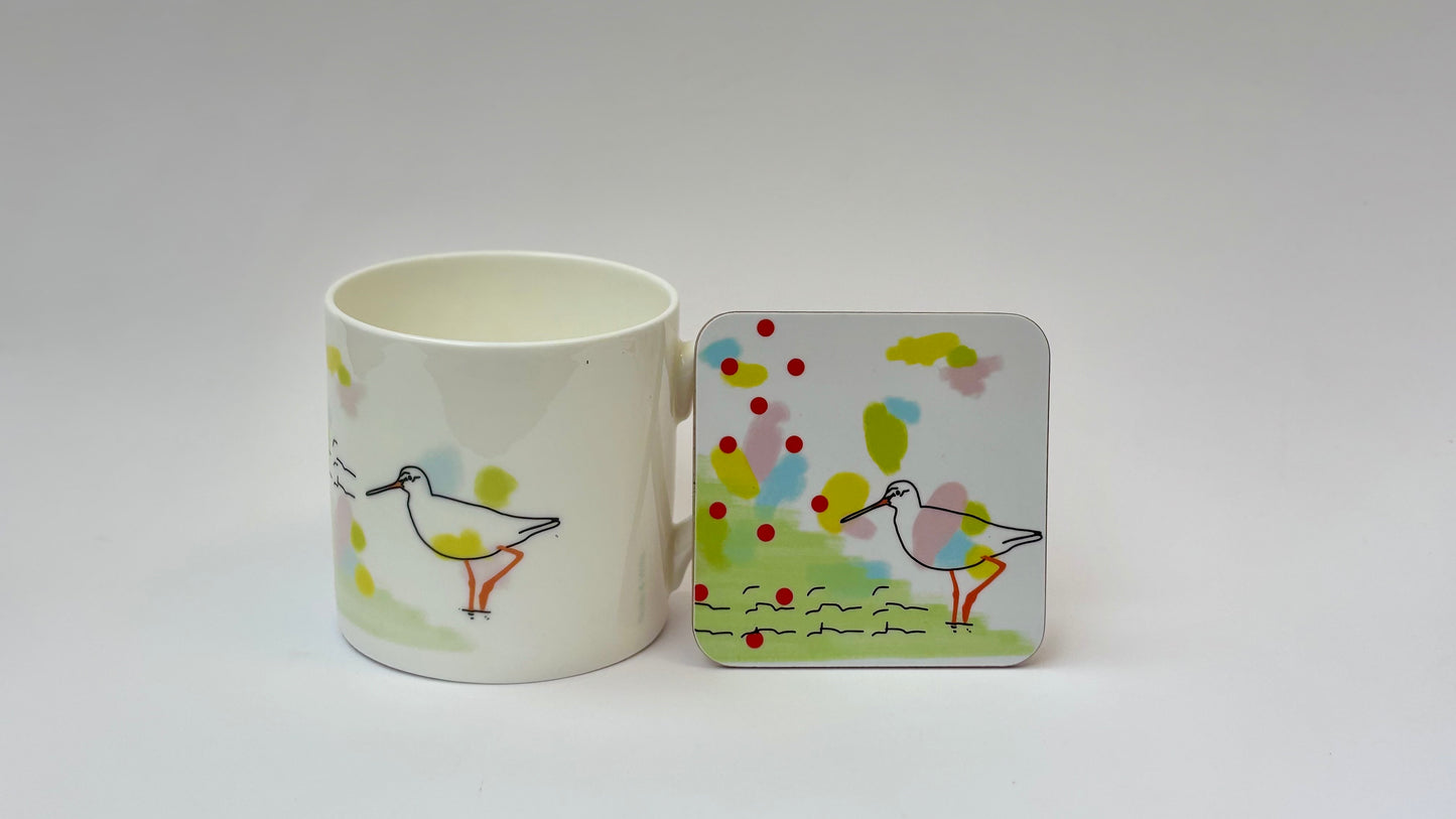 Red Shank Song Coaster