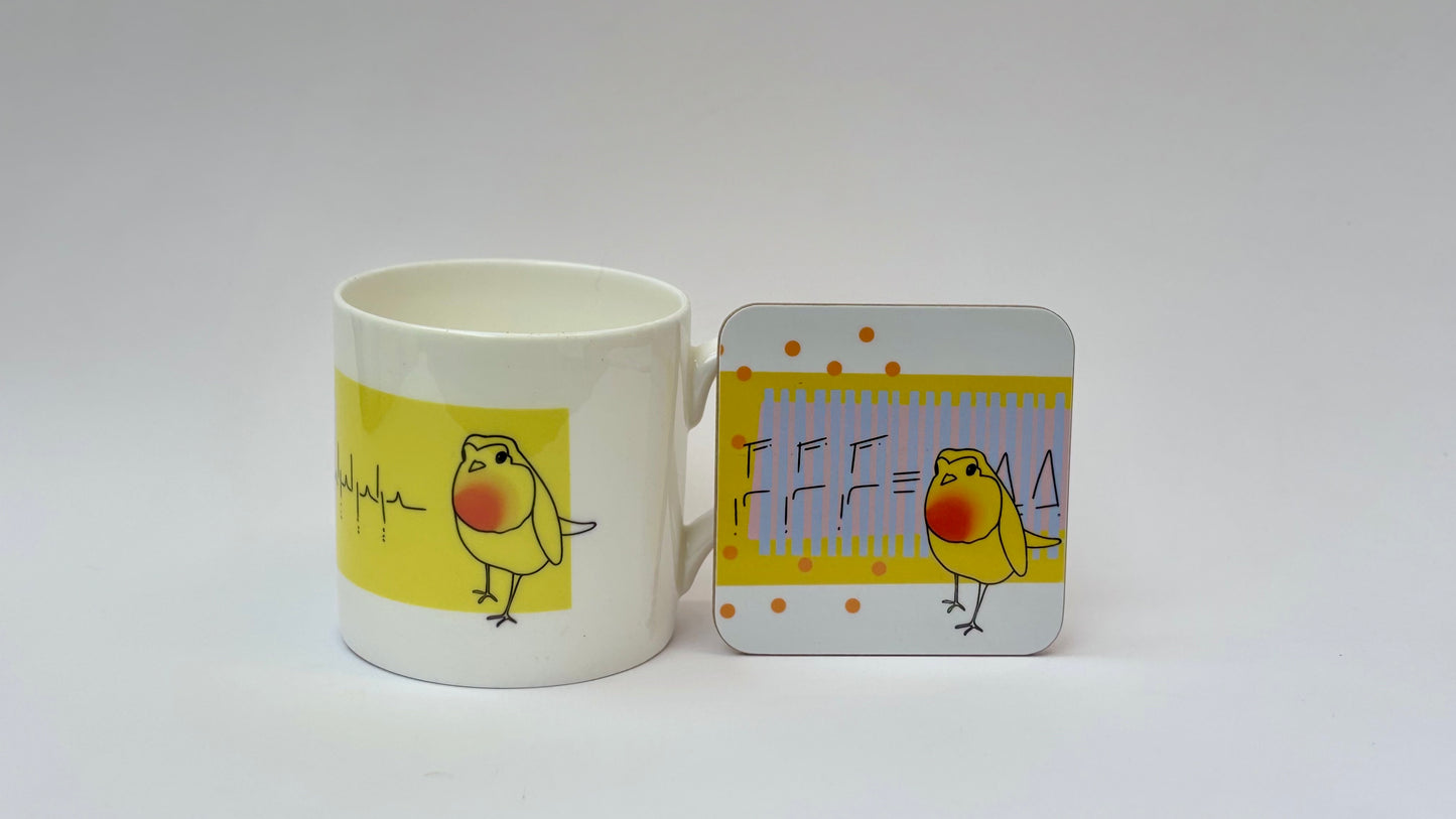 Robin Bird Song Coaster