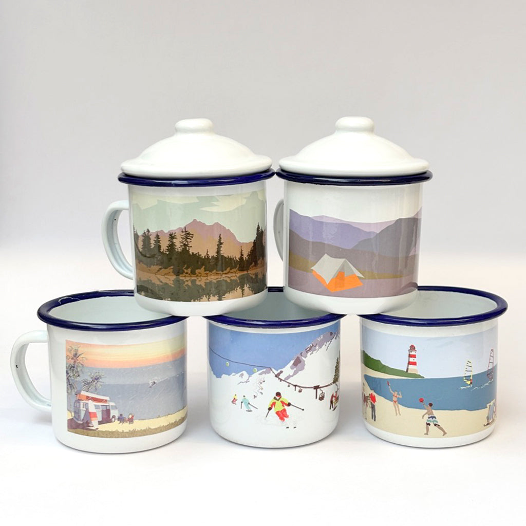 Get the Set: Weekend Explorer | Enamel Mugs With Lids
