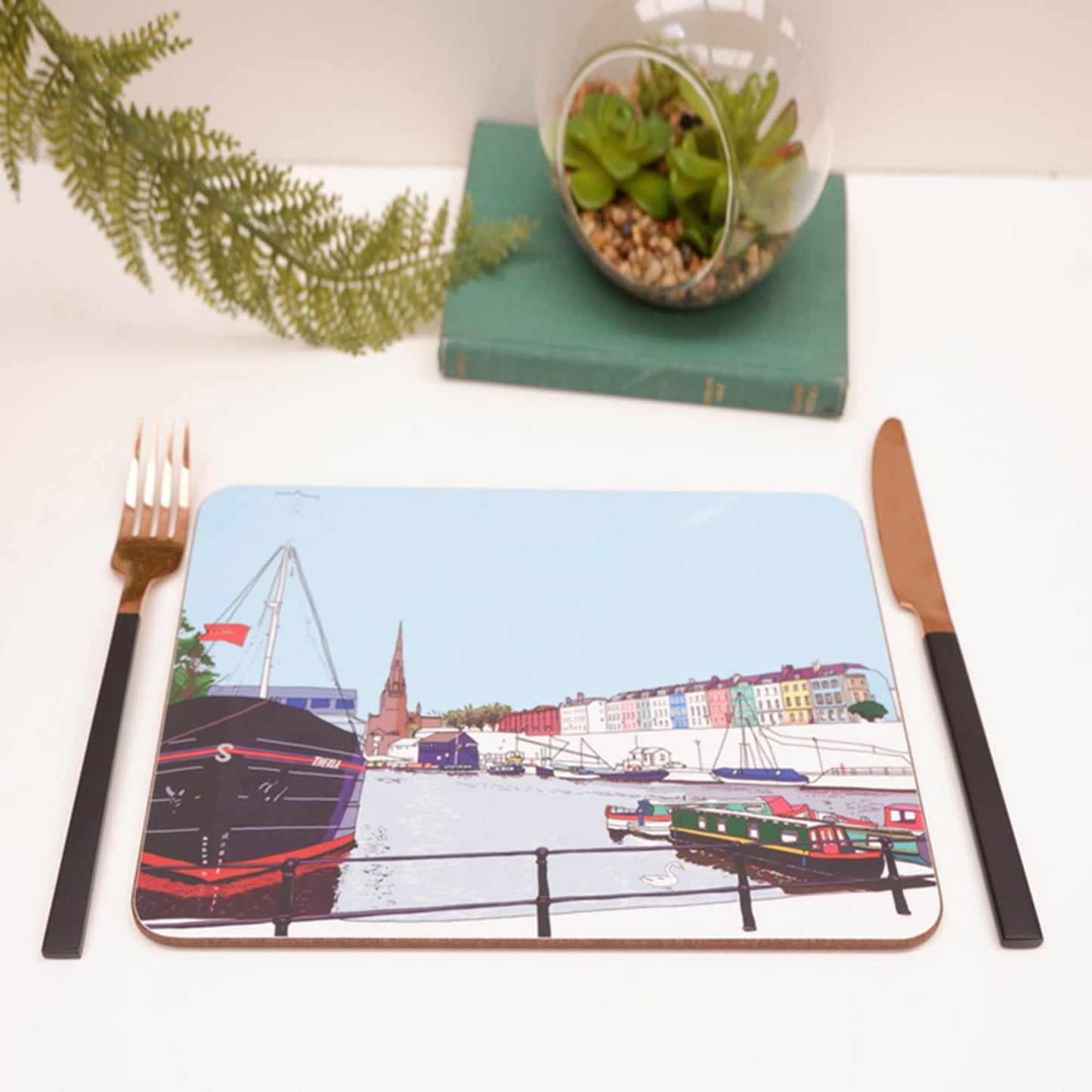The Thekla Placemat with Redcliff Chruch in the background.