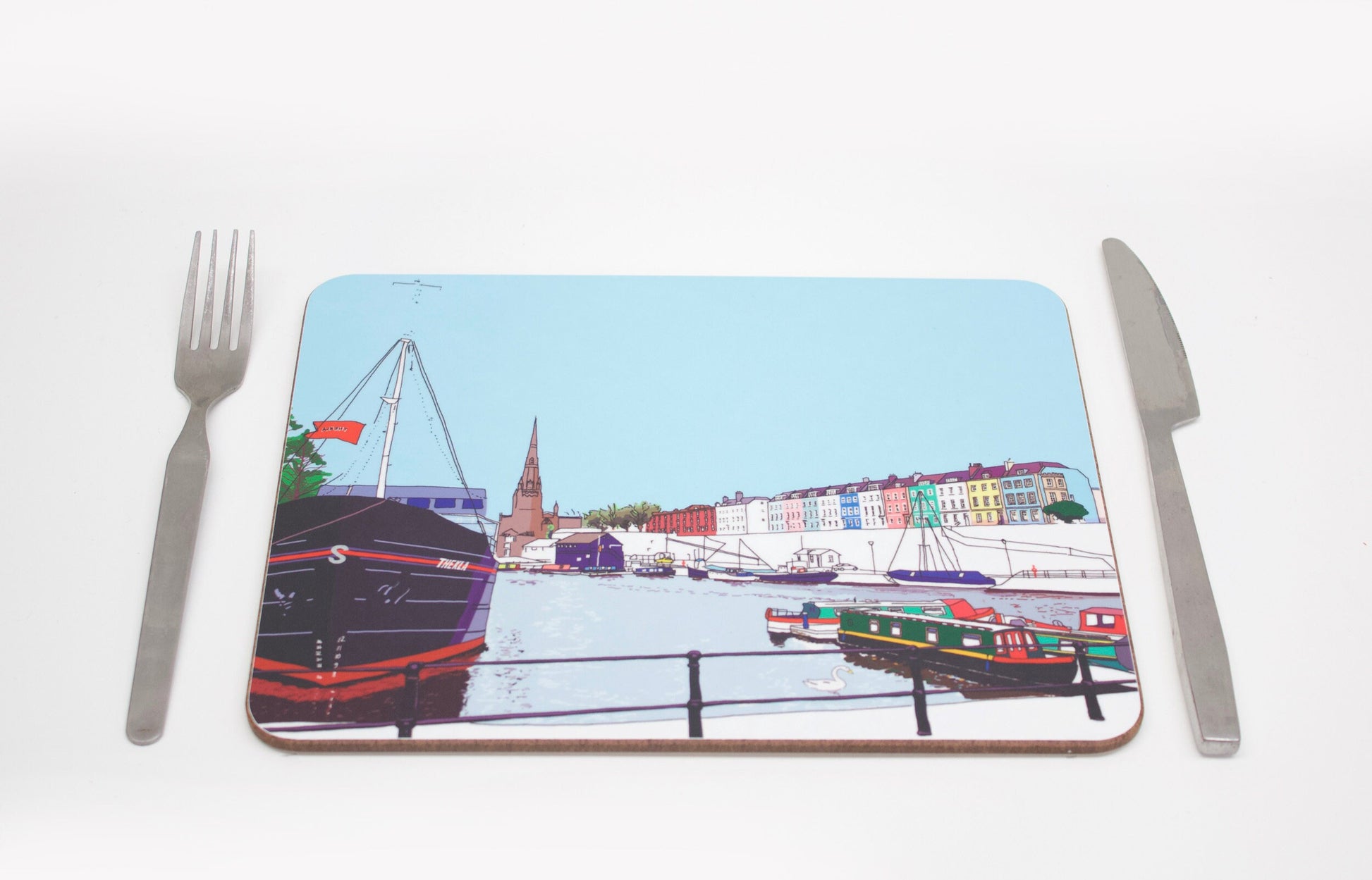 The Thekla Placemat with Redcliff Chruch in the background.