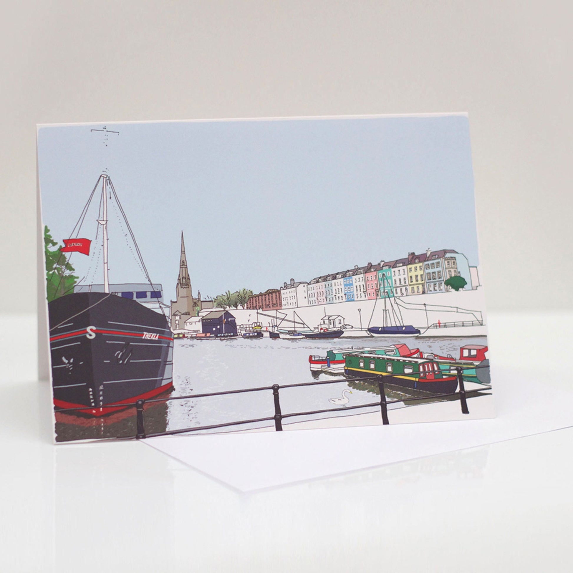 The Thekla ship - Mud Dock Bristol Card
