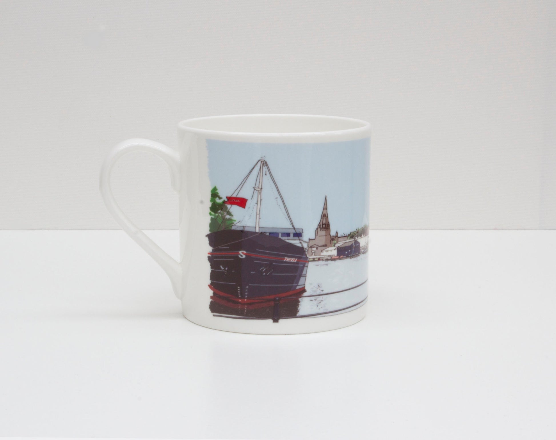 The Thelka Bone China Mug | Bristol Mug | Redcliff Brristol Mug | Boat mug | Sailing Mug | bone china mug