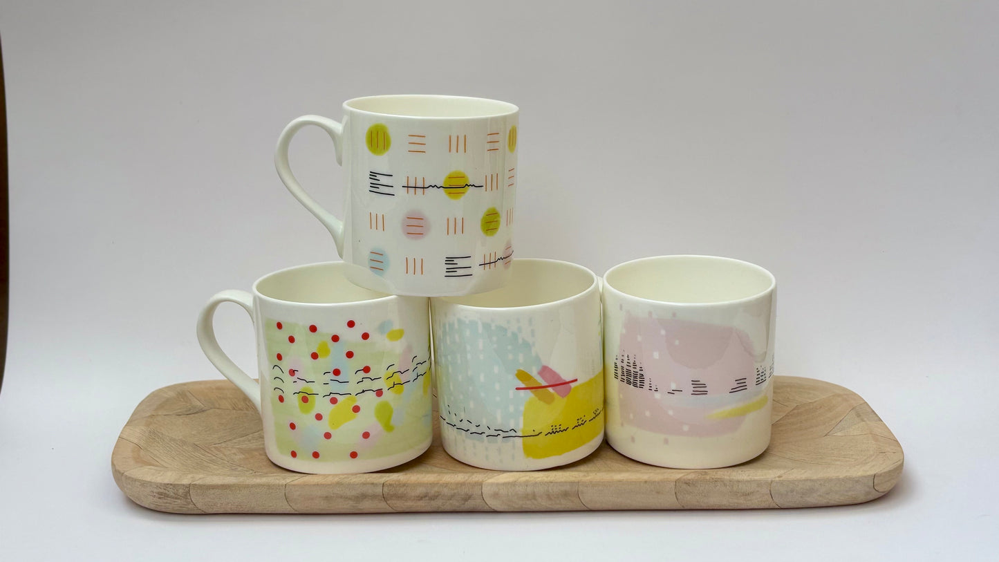 Water Bird Song Set Bone China Mug