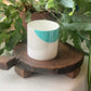 Teal|Grey Dip Bone China Mug