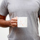 Orange Splatter Bone China Mug