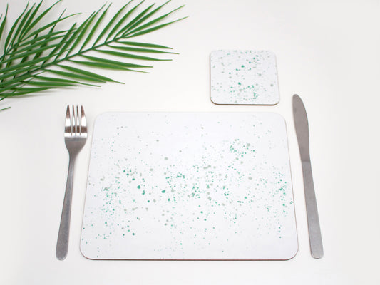 Teal Splatter Placemat