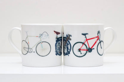 Three Bikes Bone China Mug