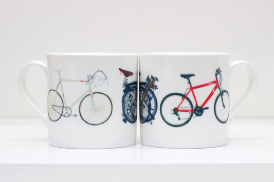 Three Bikes Bone China Mug