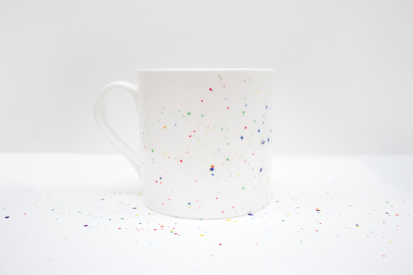 Multicoloured Splatter Bone China Mug