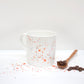 Orange Splatter Bone China Mug