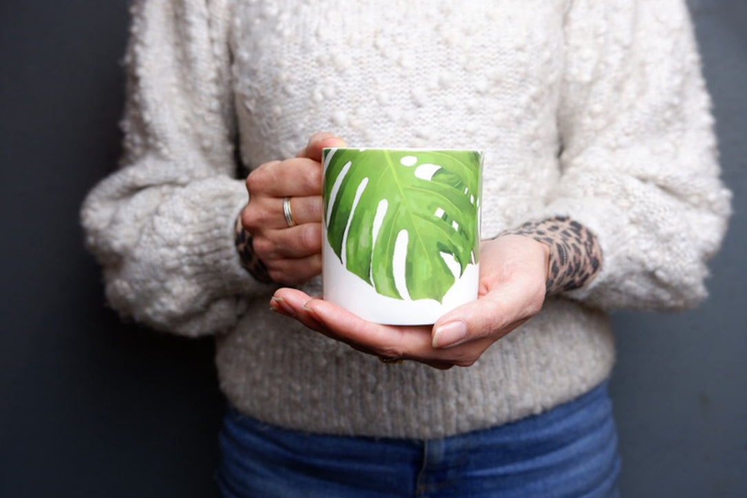 Cheese Leaf Bone China Mug