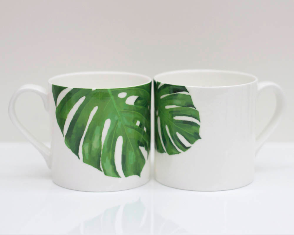 Cheese Leaf Bone China Mug