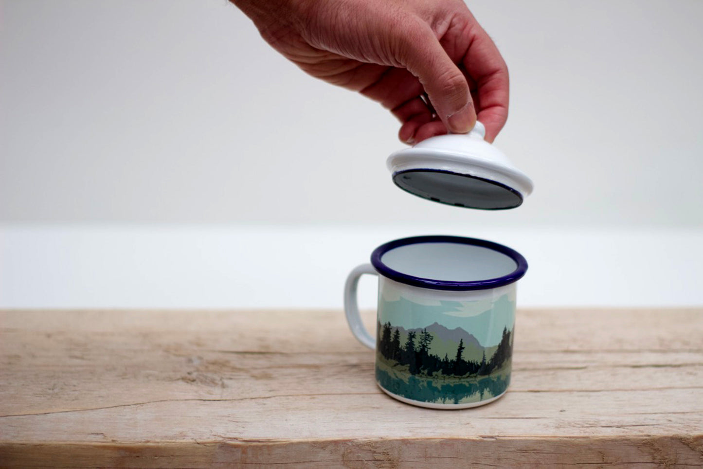 Weekend Explorer |  Lake & Forest Enamel Mug With Lid