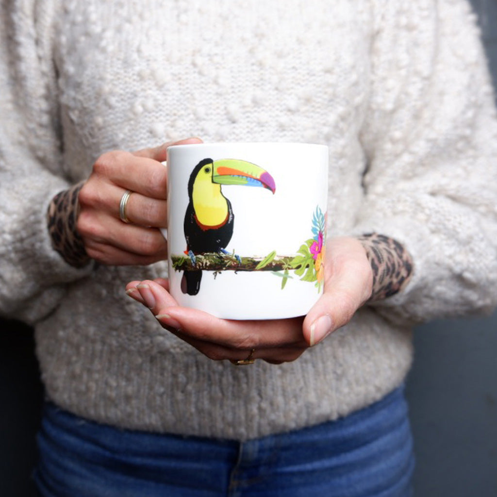 Toucan and Cockatoo Bone China Mug