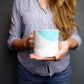 Teal|Grey Dip Bone China Mug